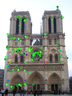 ORB keypoints on a example query image